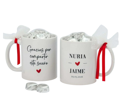 taza boda personalizada gracias por compartir